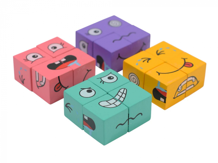 Puzzle educativ Cuburi cu Emotii – Joc interactiv de logica si expresii faciale pentru copii [5]