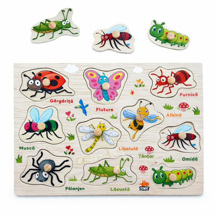 Puzzle insecte din lemn 3+ ani [2]