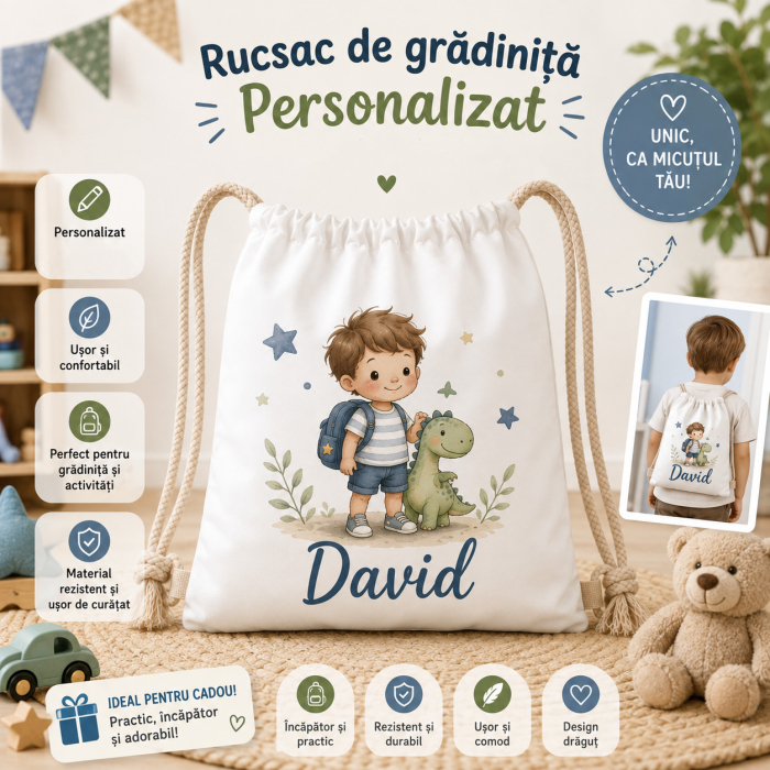 Rucsac gradinita/cresa personalizat cu nume [3]