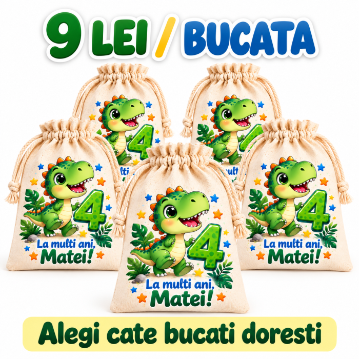 Saculeti Aniversare Copii Personalizati - Alege Personajul, Varsta si Numele [8]