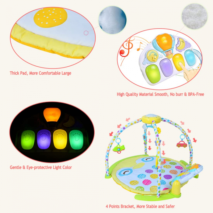 Saltea de joaca bebe cu proiector si pian, Kick & Play [6]