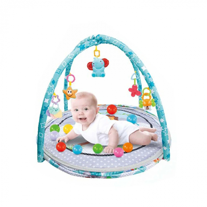 Saltea de Joaca și Activitați pentru Bebe 3 in 1 cu 15 mingiute incluse [4]
