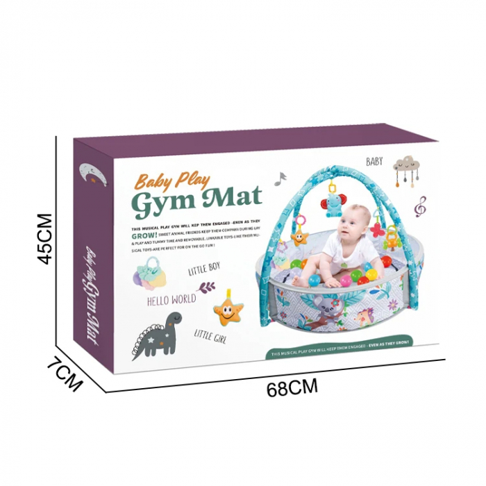 Saltea de Joaca și Activitați pentru Bebe 3 in 1 cu 15 mingiute incluse [5]