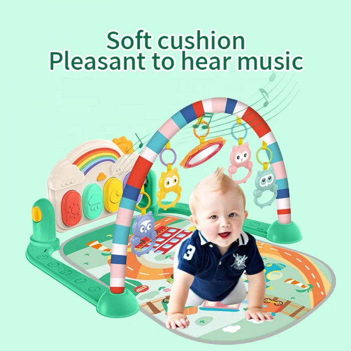 Salteluta Interactiva pentru Bebelusi cu Arcada si Pian Curcubeu [2]