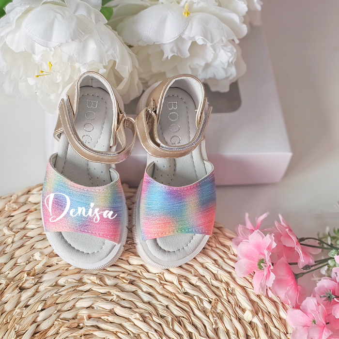 Sandale fete Personalizate cu nume Summer Multicolore [5]