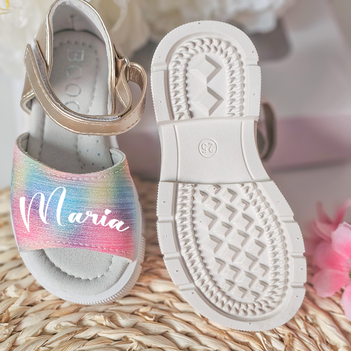 Sandale fete Personalizate cu nume Summer Multicolore [3]