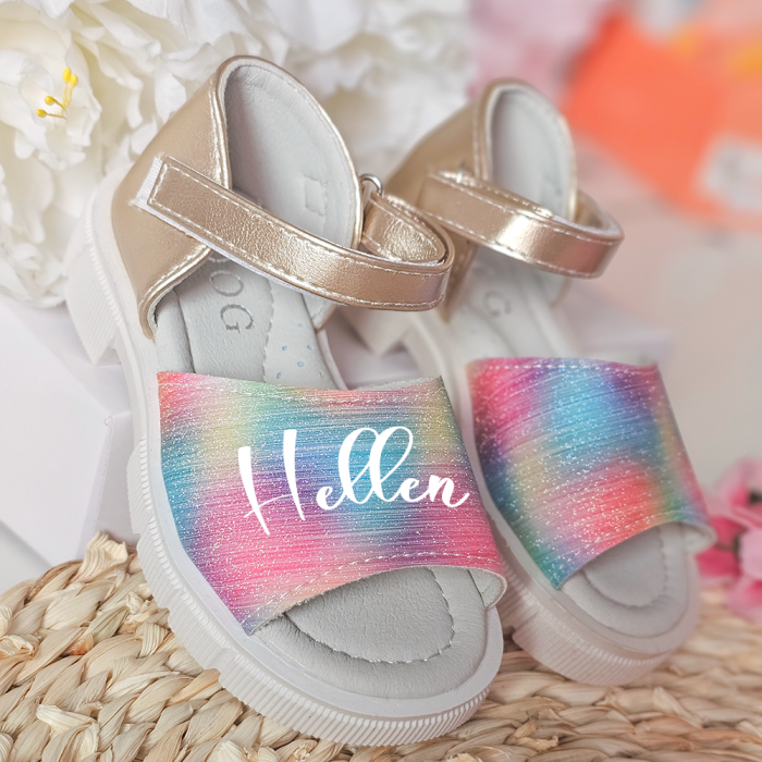 Sandale fete Personalizate cu nume Summer Multicolore [2]