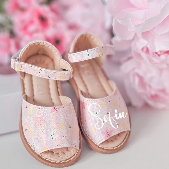 Sandale fete Personalizate cu nume Summer Pink [1]