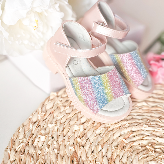Sandale fete Personalizate cu nume Summer Pink Multicolore [5]