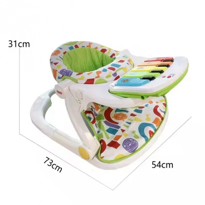 Scaun de activitati 3 in 1 pentru bebelusi cu pian muzical si lumini [3]