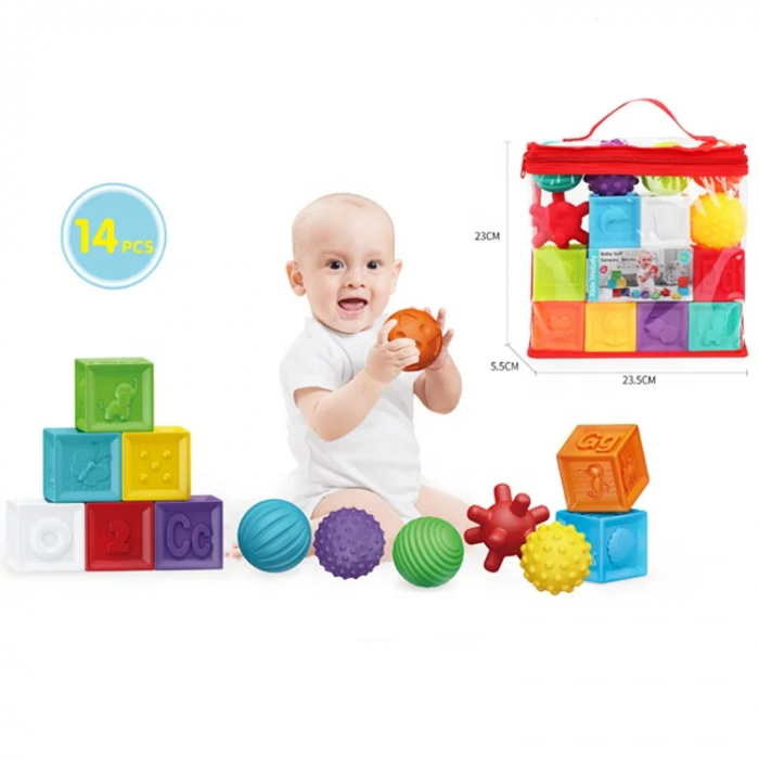 Set 14 cuburi din silicon pentru bebelusi [7]