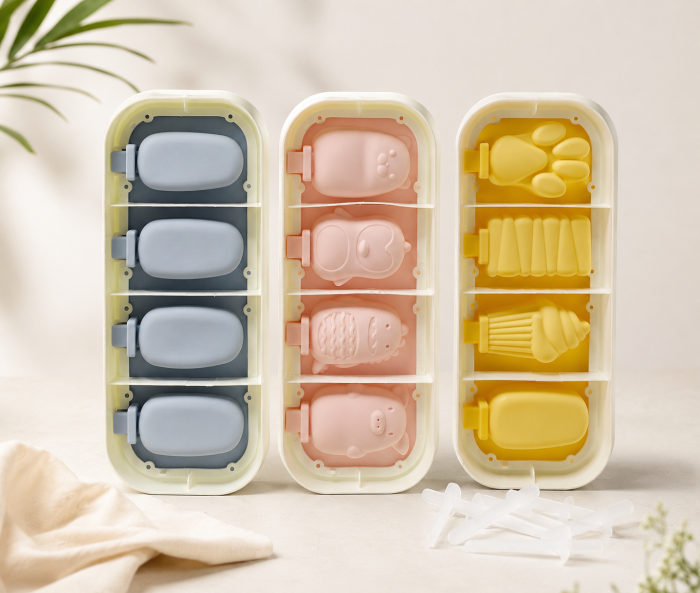 Set 3 Forme pentru Inghetata + Forma din Silicon Cadou [4]