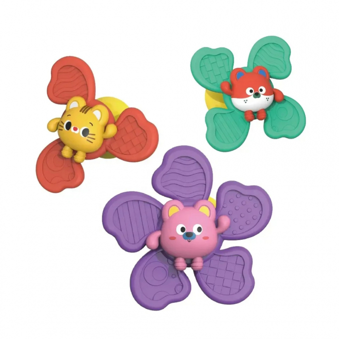 Set 3 jucarii pentru bebelusi, cu ventuza Spinner [5]