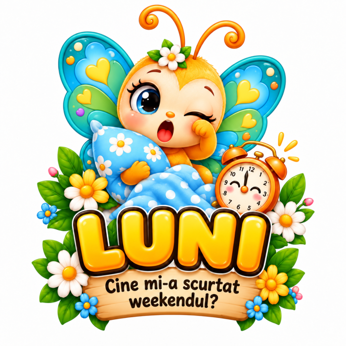 Set 5 tricouri baieti Grupa Fluturasilor – Luni-Vineri, cu mesaje haioase - Copie [2]