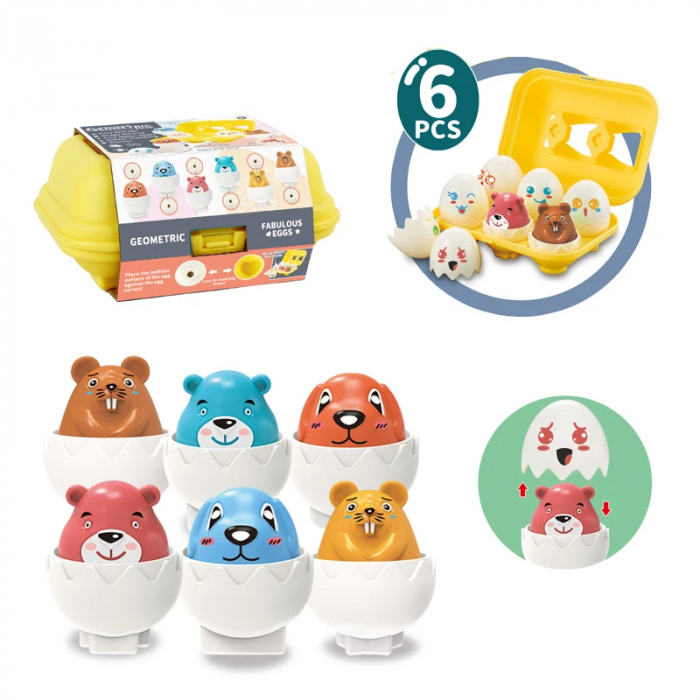 Set 6 Oua Educative pentru Bebelusi - Jucarii Interactive cu Animale [1]