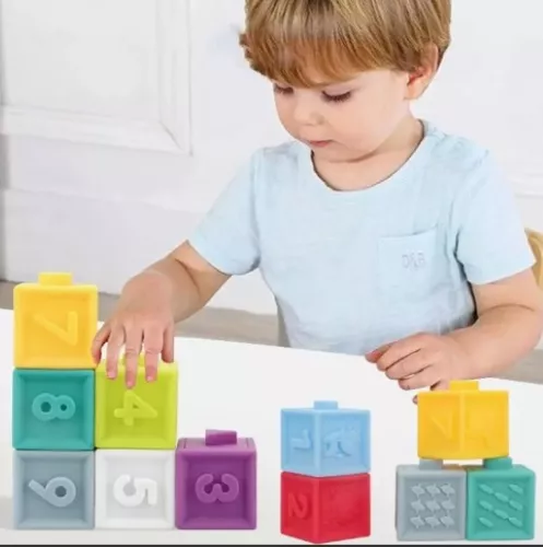 Set 9 cuburi senzoriale din silicon pentru bebelusi [1]