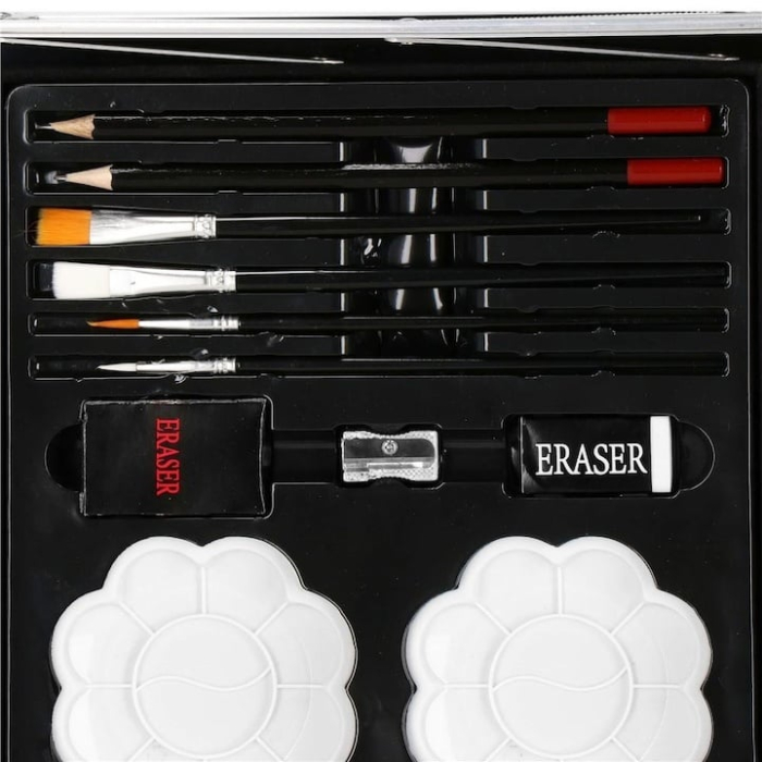 Set Creativ de Desen si Pictura – 145 Piese pentru Copii, Geanta Aluminiu [6]
