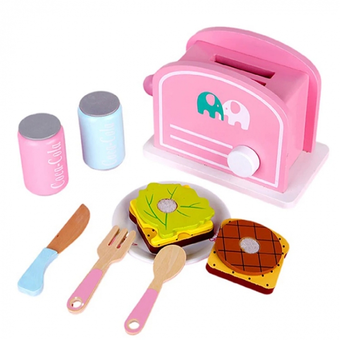 Set de Mic Dejun din Lemn cu Toaster pentru Copii [2]