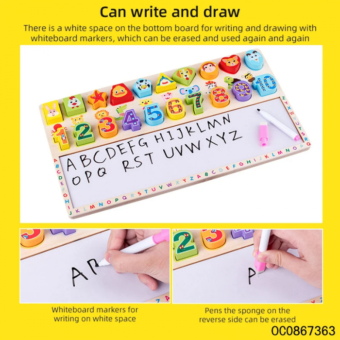 Set educativ 3 în 1 cu cifre, forme și tabla de scris [3]