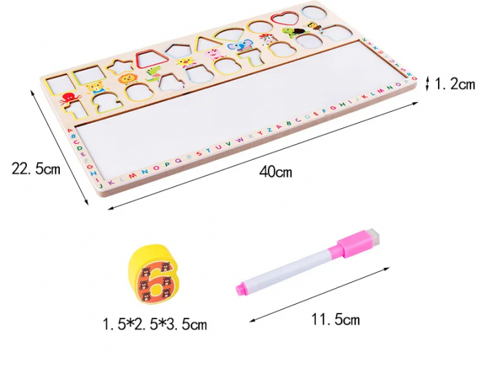 Set educativ 3 în 1 cu cifre, forme și tabla de scris [6]