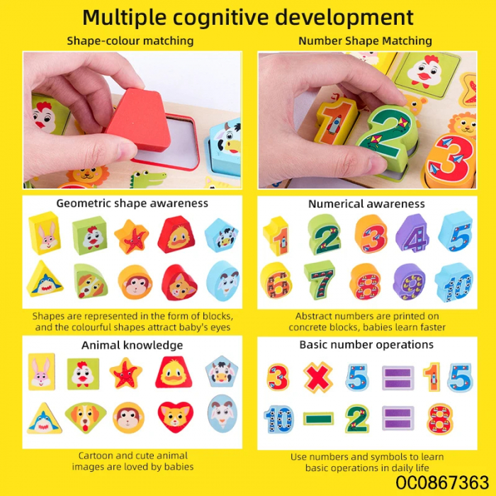 Set educativ 3 în 1 cu cifre, forme și tabla de scris [4]