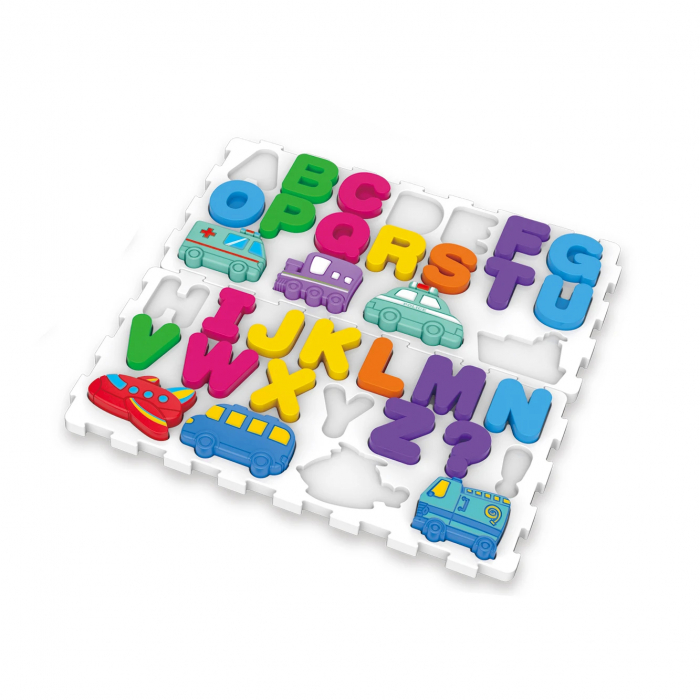 Set educativ 4-in-1: Puzzle interactiv cu litere, cifre, forme-177 piese [5]