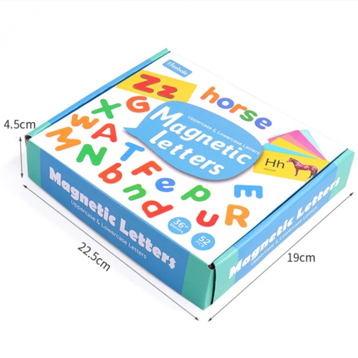 Set educativ de litere magnetice - Alfabet colorat pentru copii [7]