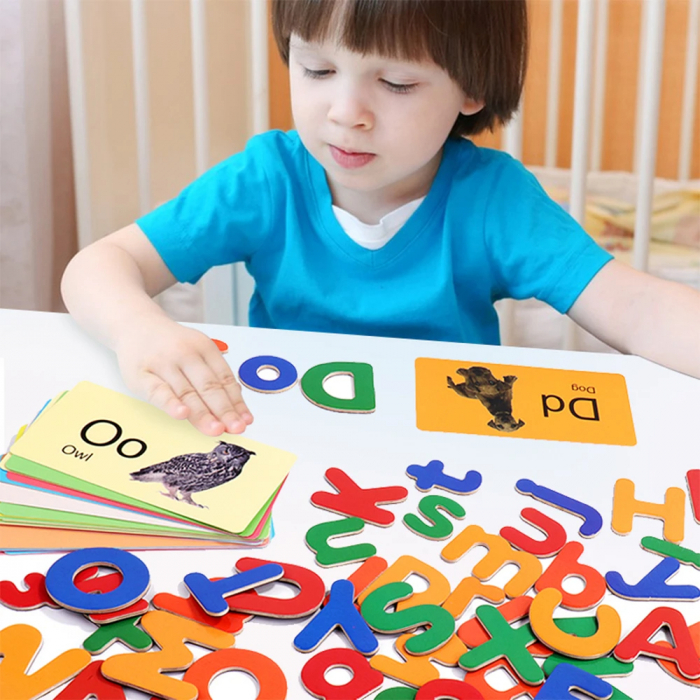 Set educativ de litere magnetice - Alfabet colorat pentru copii [1]