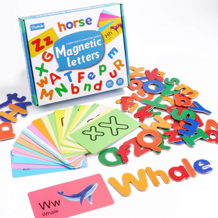 Set educativ de litere magnetice - Alfabet colorat pentru copii [4]