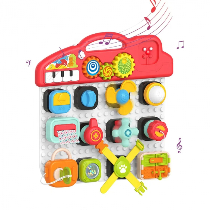 Set Interactiv Educational 2-in-1 - Panou Muzical si Masinuta cu Activitati [11]