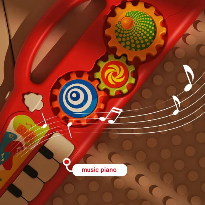 Set Interactiv Educational 2-in-1 - Panou Muzical si Masinuta cu Activitati [6]