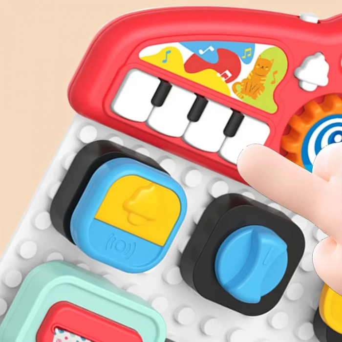 Set Interactiv Educational 2-in-1 - Panou Muzical si Masinuta cu Activitati [9]