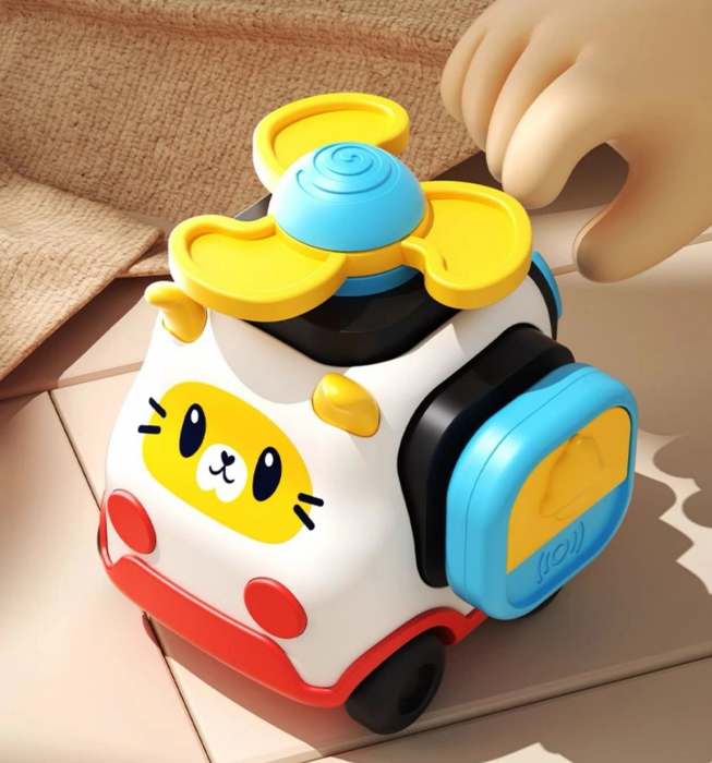 Set Interactiv Educational 2-in-1 - Panou Muzical si Masinuta cu Activitati [4]
