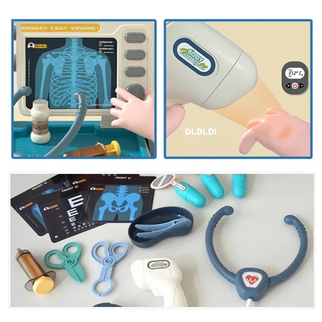 Set Jucarie Doctor Copii cu Ecran X-Ray si EKG, Set Medical Educativ pentru Micii Exploratori [6]