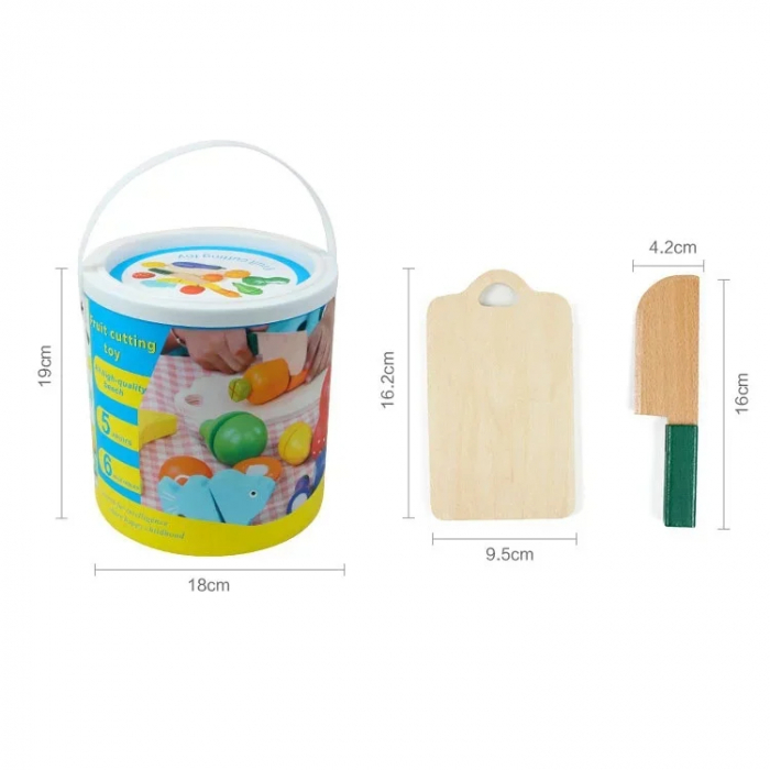 Set Legume si Fructe din Lemn pentru Taiat [6]
