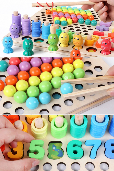 Set Montessori Educativ – Joc de Sortare si Potrivire pentru Copii [4]