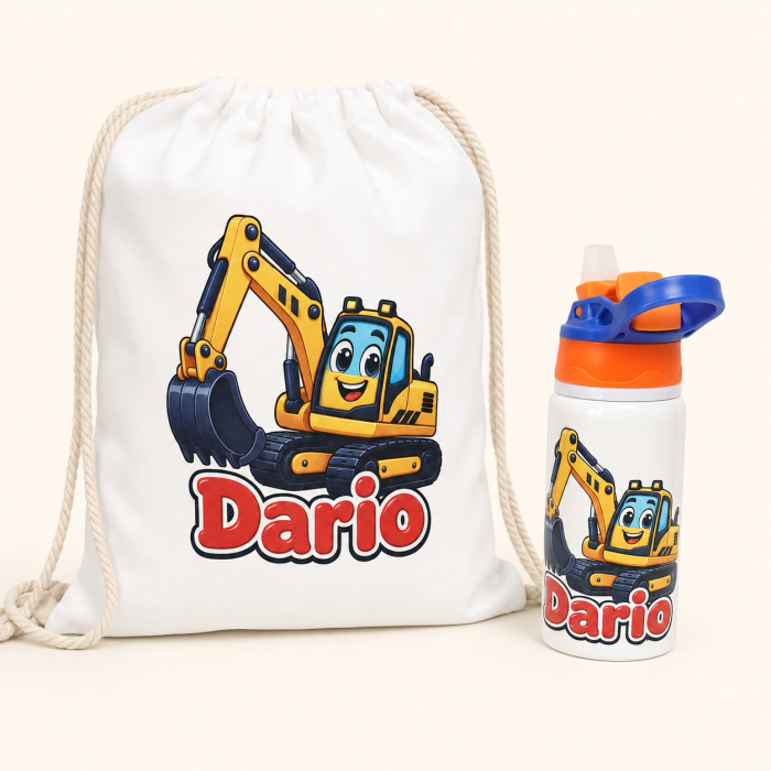 Set Personalizat pentru gradinita/cresa: rucsac si sticla cu pai [2]