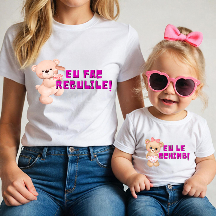 Set Tricouri Mama-Fiica „Eu Fac Regulile” [2]