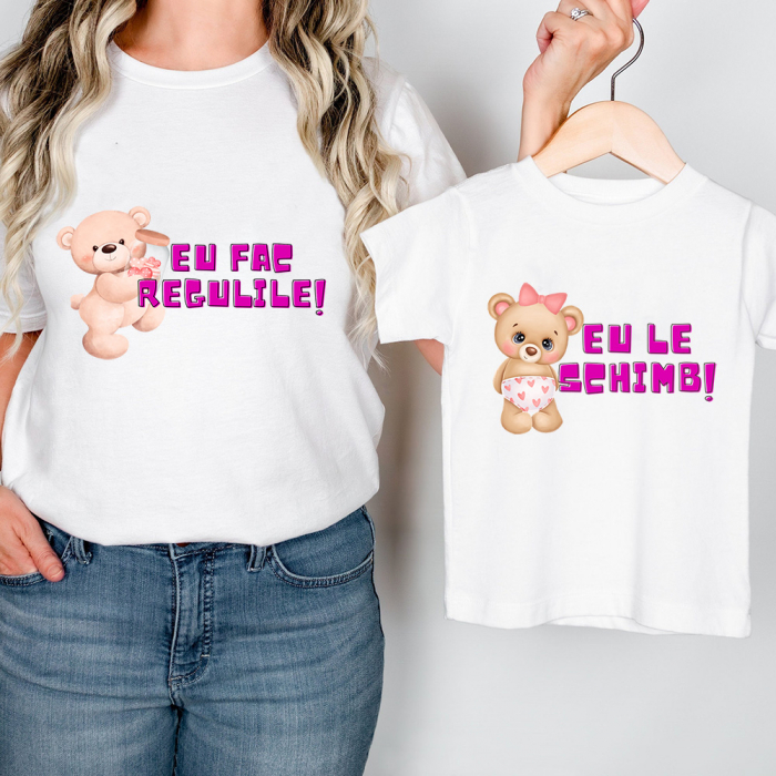Set Tricouri Mama-Fiica „Eu Fac Regulile” [1]