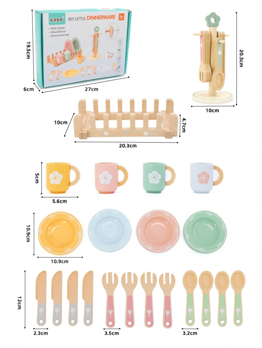 Set Vesela de Jucarie din Lemn – Kaby [2]
