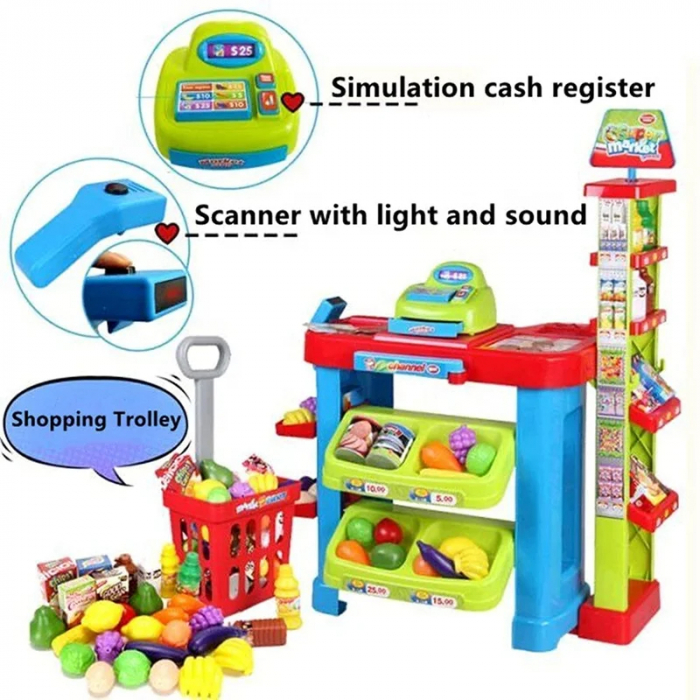 Supermarket de Jucarie pentru Copii - Set Interactiv cu Casa de Marcat si Accesorii [2]