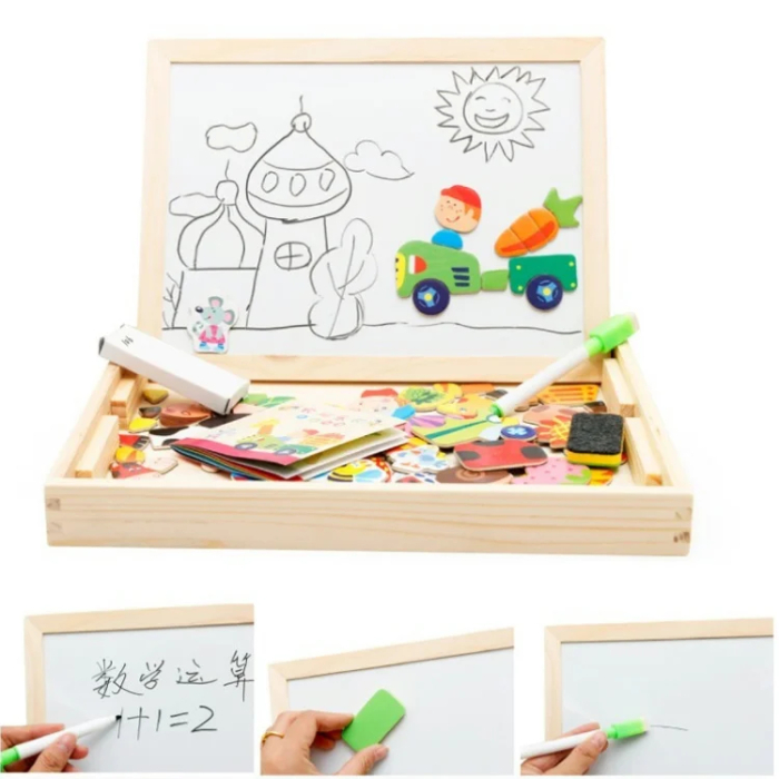 Tabla Magnetica Creativa din Lemn pentru Copii 3+ [4]