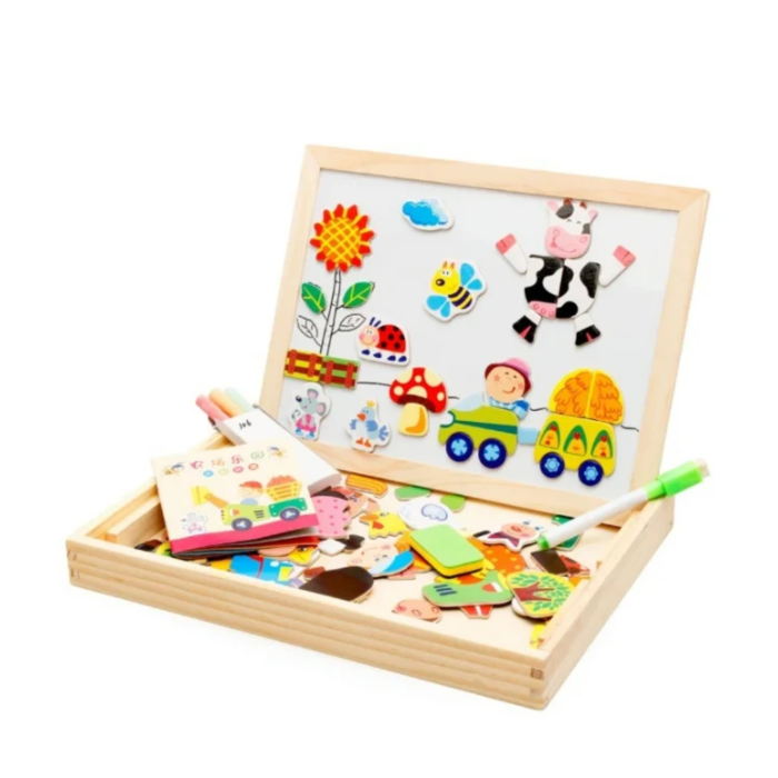 Tabla Magnetica Creativa din Lemn pentru Copii 3+ [2]