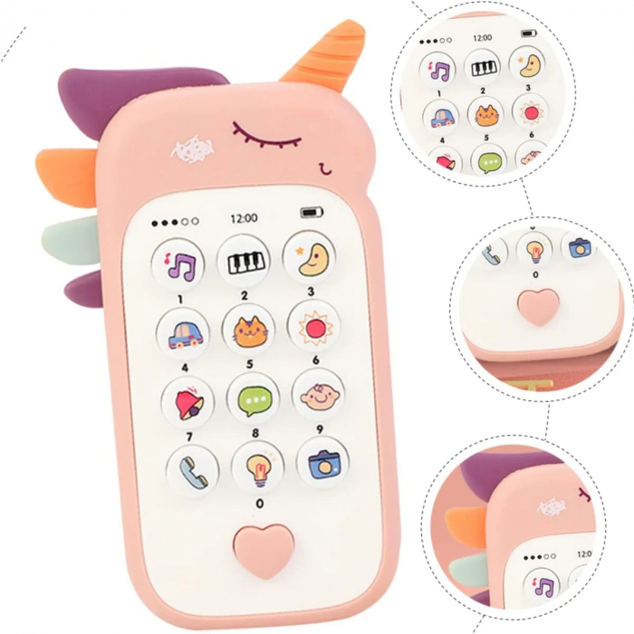 Telefon Unicorn Interactiv pentru Bebelusi [4]