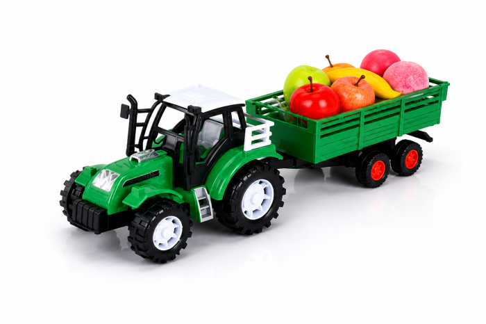 Tractor Ferma cu remorca si 6 fructe [2]