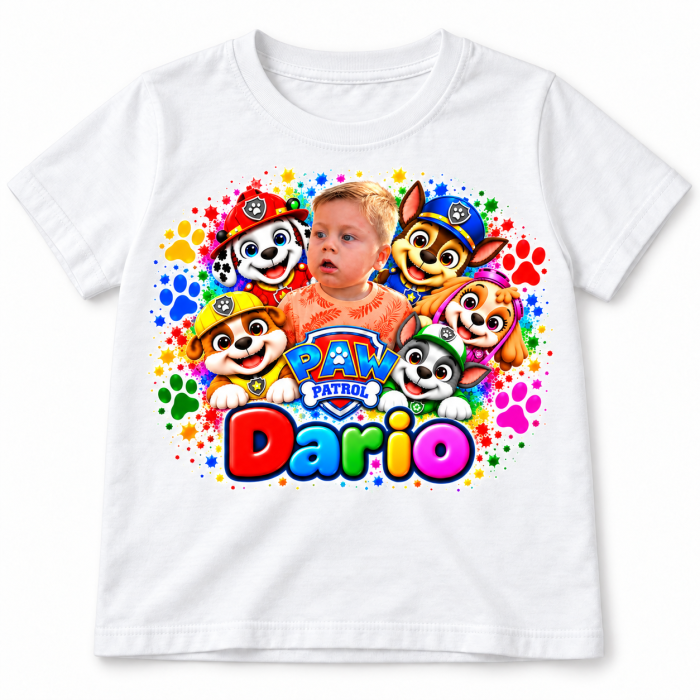 Tricou copii personalizat cu poza si nume – Patrula Catelusilor [2]