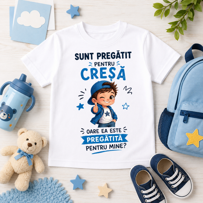 Tricou baieti Sunt pregatit pentru cresa [4]