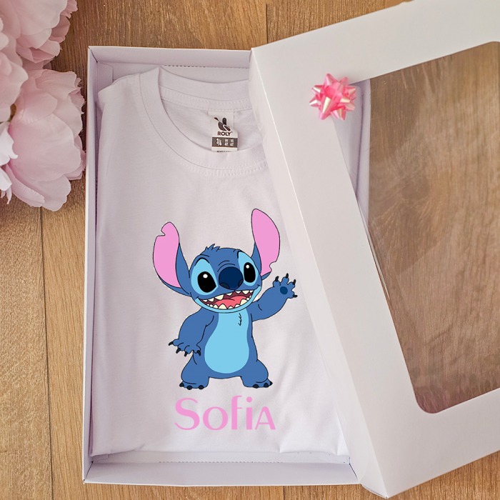 Tricou Copii  personalizat cu Stitch si nume [3]