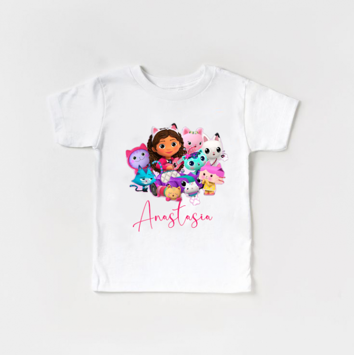 Tricou copii Gabby's Dollhouse, Personalizat cu nume [1]