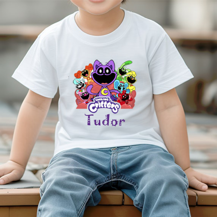 Tricou copii Creaturi Zambitoare, Smiling Critters, Personalizat cu nume [2]